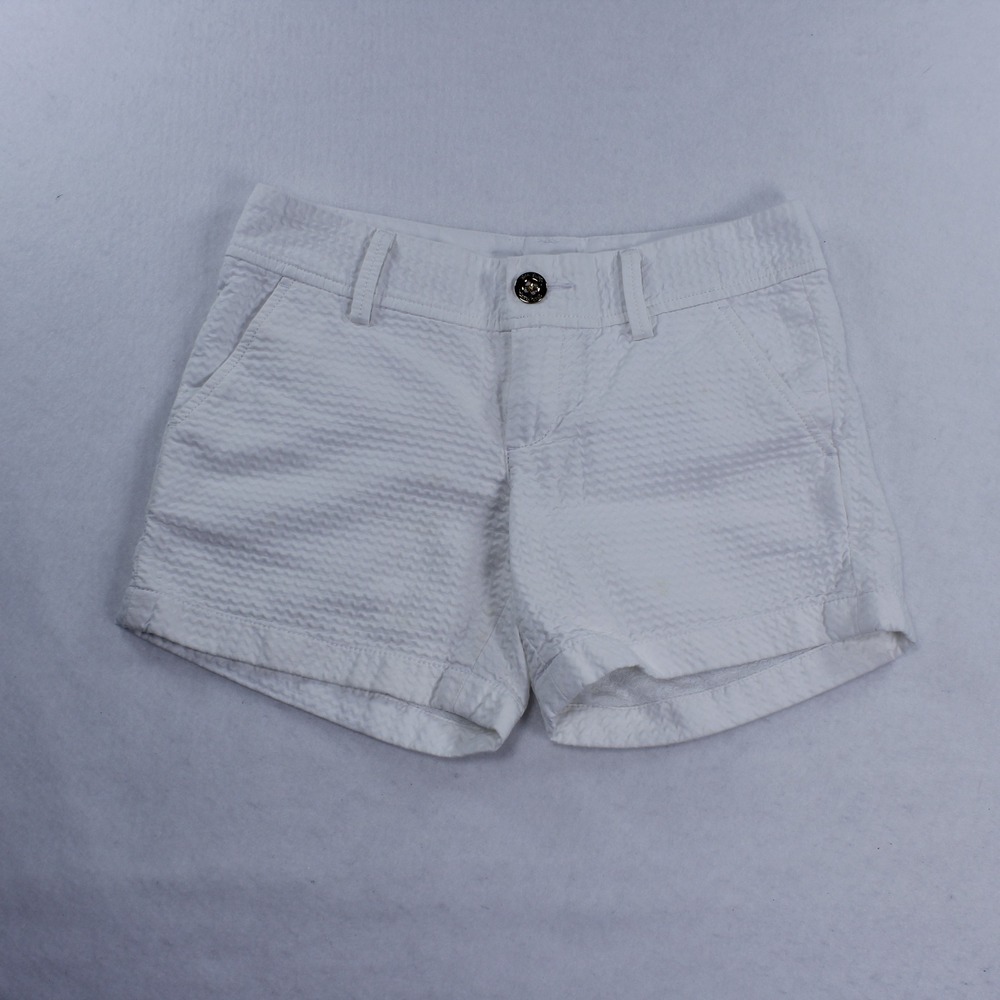 Lilly Pulitzer The Callahan Short 5" Inseam White Seersucker Shorts Women's 00